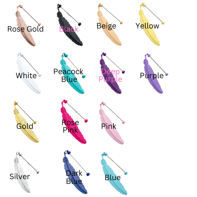 Feather Beaded Bookmark image 0