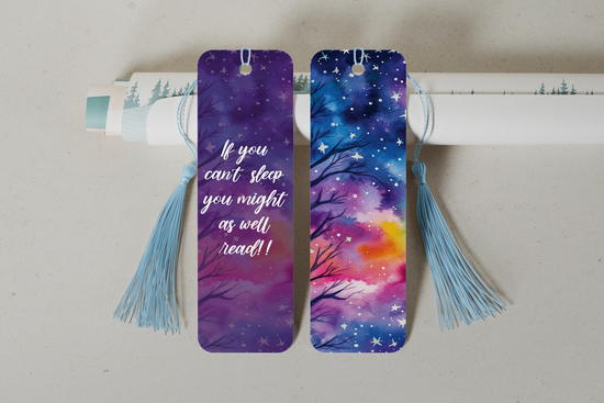 Thin and durable double-sided aluminum bookmark, ideal for marking pages without damaging books.