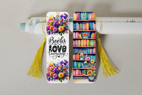 Thin and durable double-sided aluminum bookmark, ideal for marking pages without damaging books.